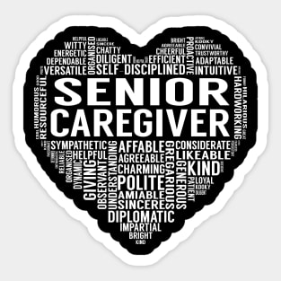 Senior Caregiver Heart Sticker